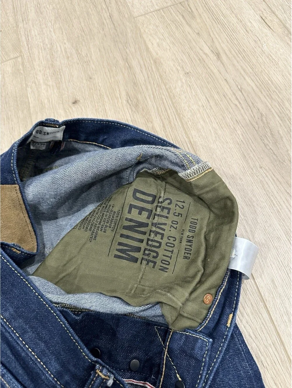 Todd Snyder Selvedge Jeans 32x29 Blue Slim Raw Denim 12.5 Oz Cotton